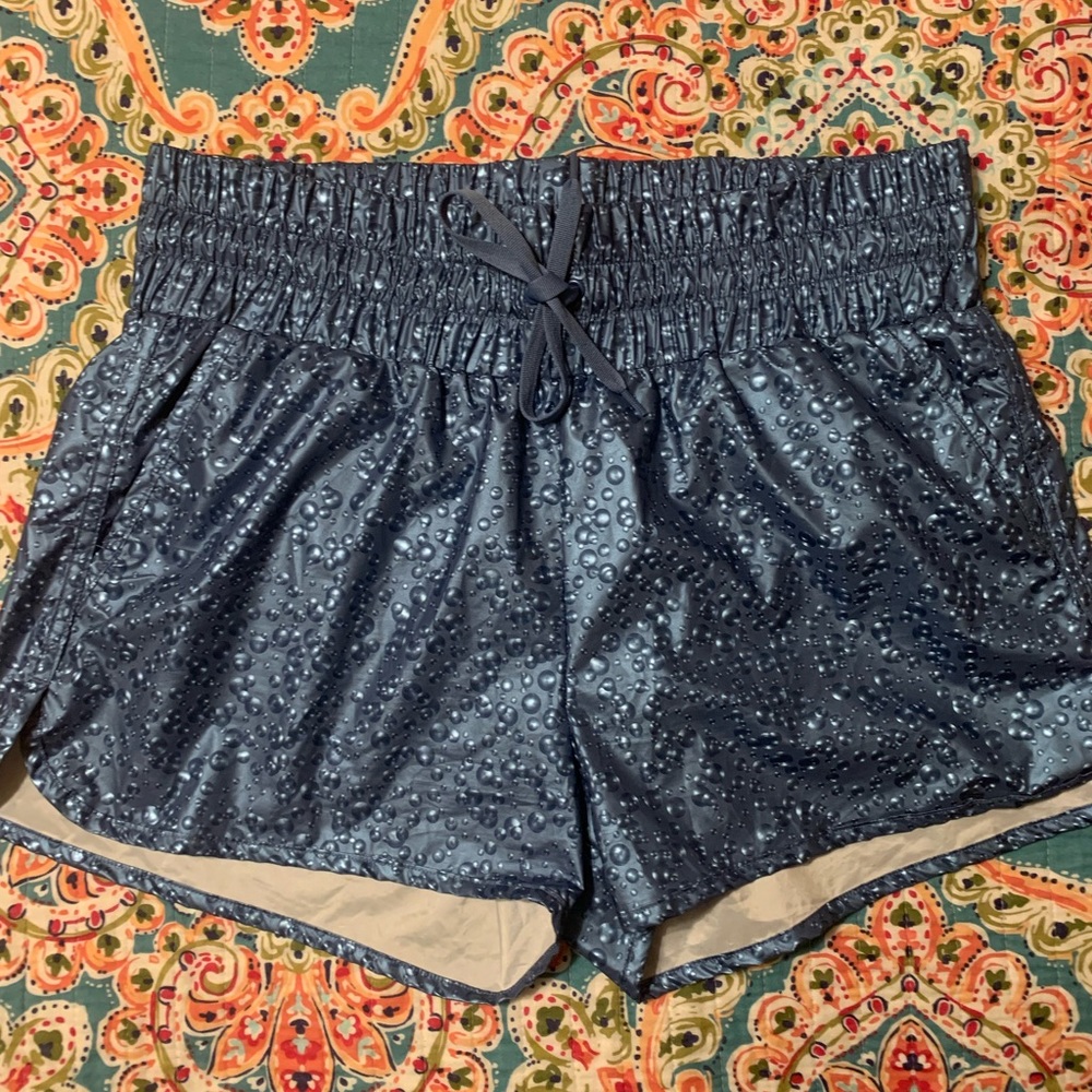 Ziya active women’s size large blue bubble athletic running shorts